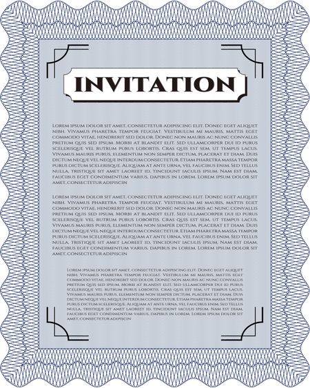 Retro vintage invitation template. Sophisticated design.