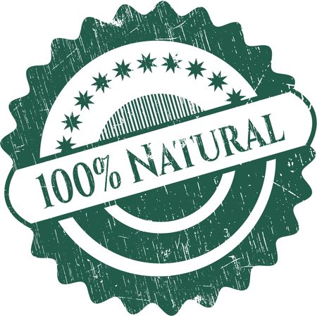 100% Natural with rubber seal texture