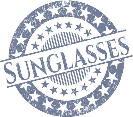 Sunglasses rubber grunge stamp