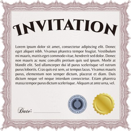 Retro invitation. Border, frame. With quality background. Superior design. 