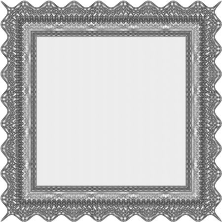 Diploma template or certificate template. Vector pattern that is used in money and certificate. With quality background. Beauty design. Grey color.