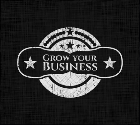 Grow your Business with chalkboard texture