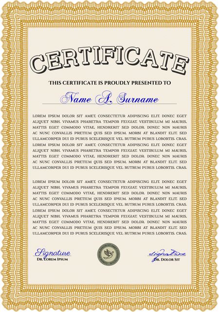 certificate template eps10 jpg of achievement diploma vector illustration design completion