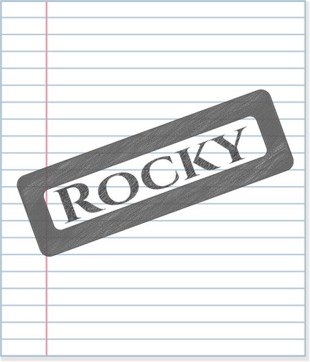 Rocky draw with pencil effect
