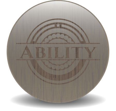 Ability realistic wooden emblem