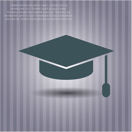 Graduation cap vector icon