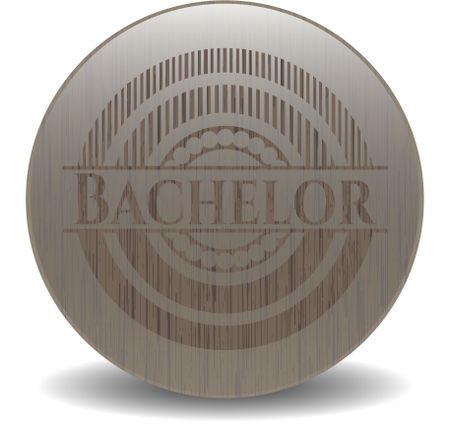Bachelor retro wood emblem