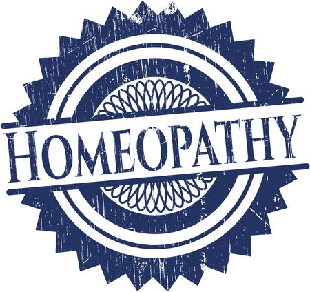 Homeopathy rubber seal with grunge texture