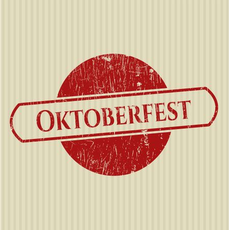 Oktoberfest rubber seal with grunge texture