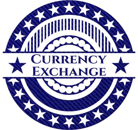 Currency Exchange denim background