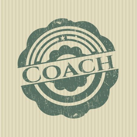 Coach rubber seal with grunge texture