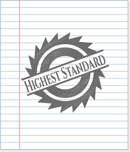 Highest Standard pencil strokes emblem