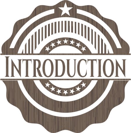 Introduction wood icon or emblem