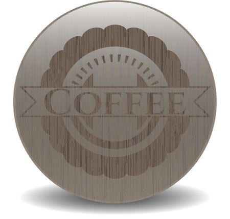 Coffee wood icon or emblem