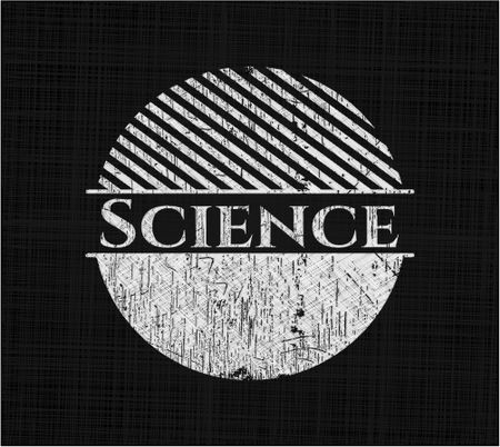 Science chalkboard emblem