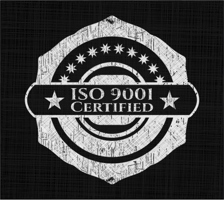 ISO 9001 Certified chalkboard emblem