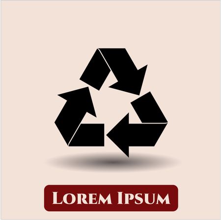 recycle icon vector symbol flat eps jpg app web concept website