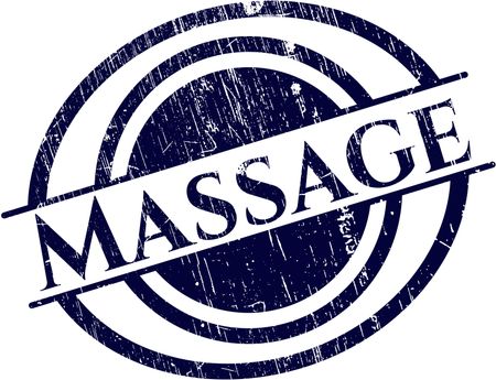 Massage grunge style stamp