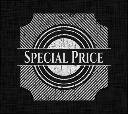 Special Price chalk emblem, retro style, chalk or chalkboard texture
