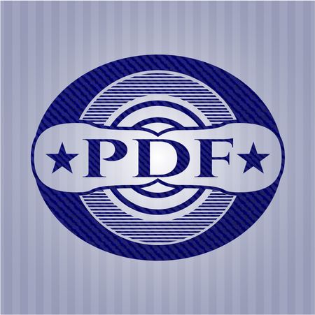 PDF jean or denim emblem or badge background