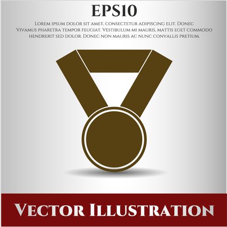 Medal icon vector symbol flat eps jpg app web concept website