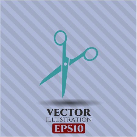 Scissors icon vector symbol flat eps jpg app web concept website