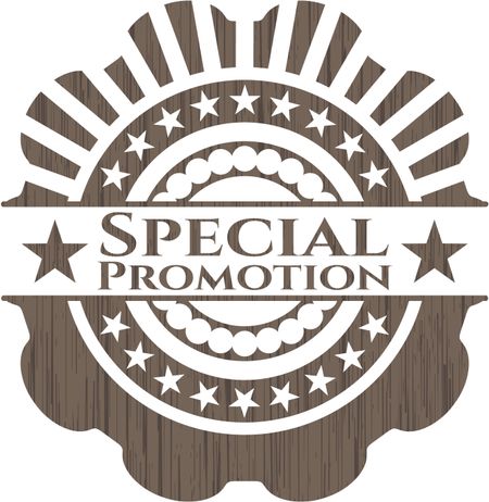 Special Promotion retro wooden emblem