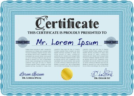 certificate template eps10 jpg of achievement diploma vector illustration design completion