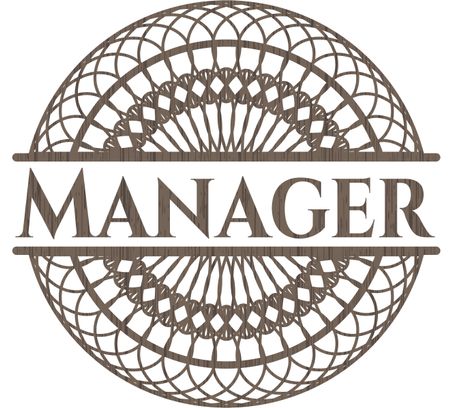 Manager retro wooden emblem
