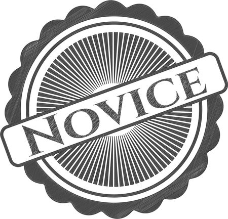 Novice emblem with pencil effect
