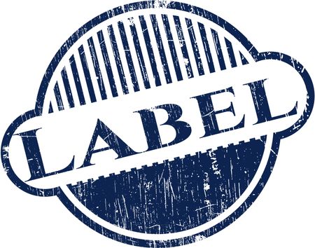 Label rubber seal with grunge texture
