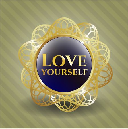 Love Yourself golden emblem