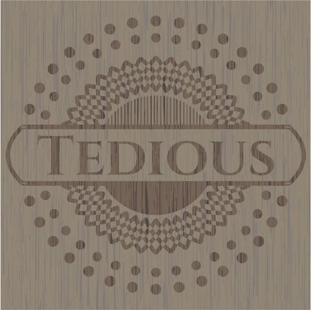 Tedious realistic wood emblem