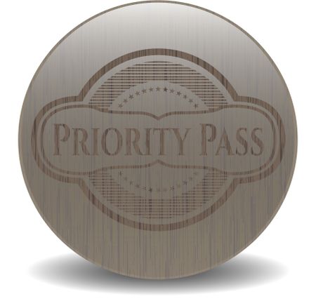 Priority Pass wooden signboards