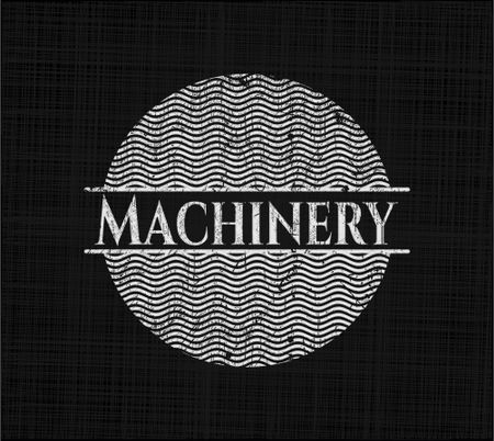 Machinery chalkboard emblem