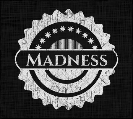 Madness written with chalkboard texture