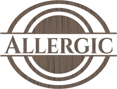 Allergic wood emblem. Vintage.
