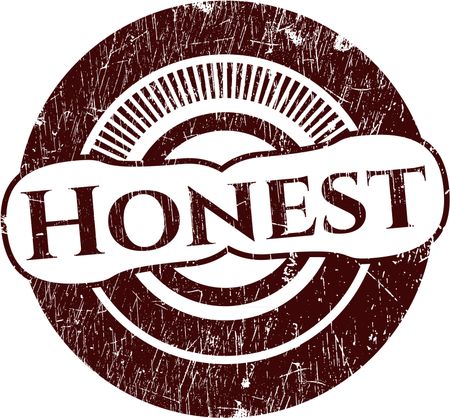 Honest rubber grunge stamp