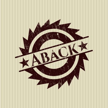 Aback rubber grunge stamp