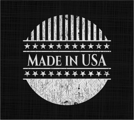 Made in USA on chalkboard