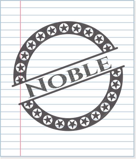 Noble emblem drawn in pencil
