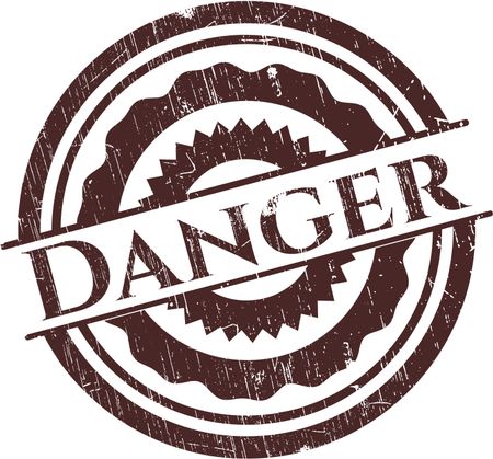 Danger rubber stamp