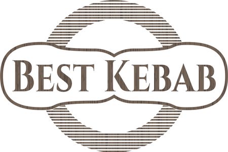Best Kebab wooden emblem