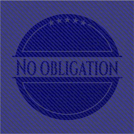 No obligation with denim texture