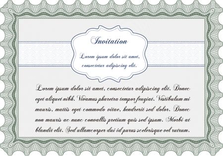 Retro invitation. With quality background. Superior design. Border, frame.