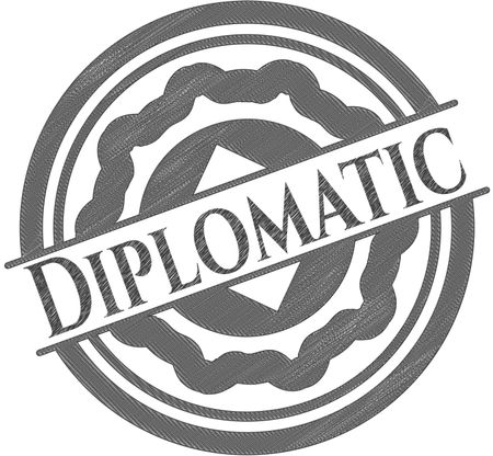 Diplomatic with pencil strokes