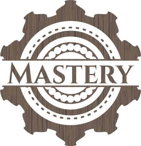 Mastery retro wooden emblem