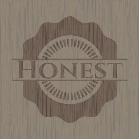 Honest retro wooden emblem