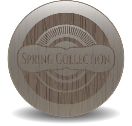 Spring Collection retro wooden emblem