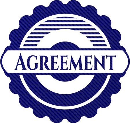 Agreement emblem with jean high quality background